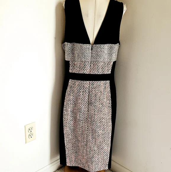YOANA BARASCHI NYC SEXY TWEED PONTE KNIT COCKTAIL DRESS RUNS SMALL - Picture 5 of 9